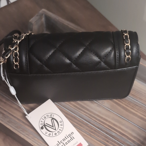 Valentino Orlandi Black Quilted Crossbody Bag - Picture 3 of 7